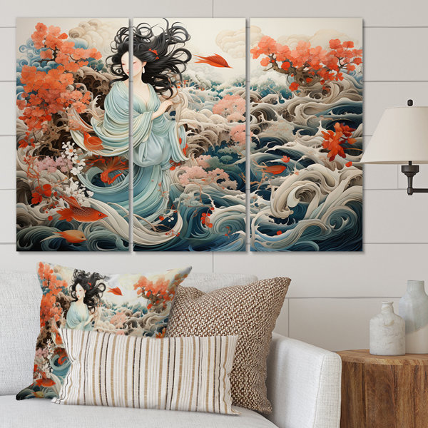 Red Barrel Studio® China Art Silk Embroidery Chinese Metal Wall Art
